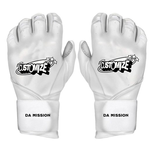 Customize: White/Black Batting Gloves