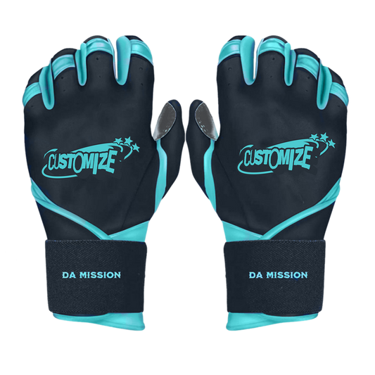 Customize: Navy/light Blue Batting Gloves